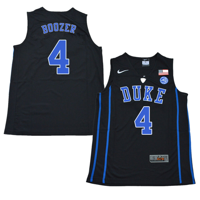 2018 Men #4 Carlos Boozer Duke Blue Devils College Basketball Jerseys Sale-Black